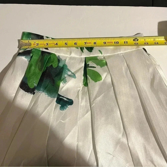 NEW Samuel Dong Hi Low Floral Skirt Womens Small White Green Size Medium M - Picture 8 of 9